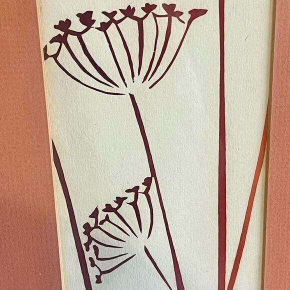 Vintage Artist Signed Watercolor Dragonfly Dandelion Flower Matted Framed Art - Picture 11 of 16